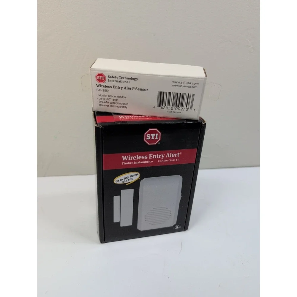 STI Wireless Entry Alert Chime with Receiver Kit Alarm New